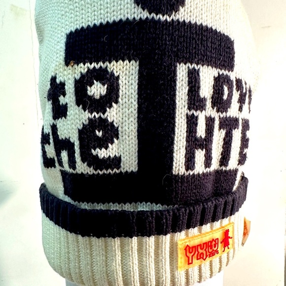 Yuga Cream and Black Knit Beanie - Picture 3 of 7